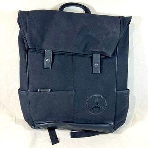 Mercedes Benz Black Laptop Backpack/Carrier Canvas Leather
